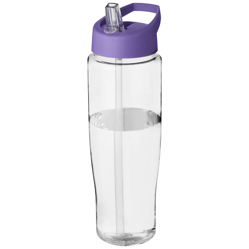 Bouteille sport publicitaire avec paille 700ml H2O Active® Translucide et Violet